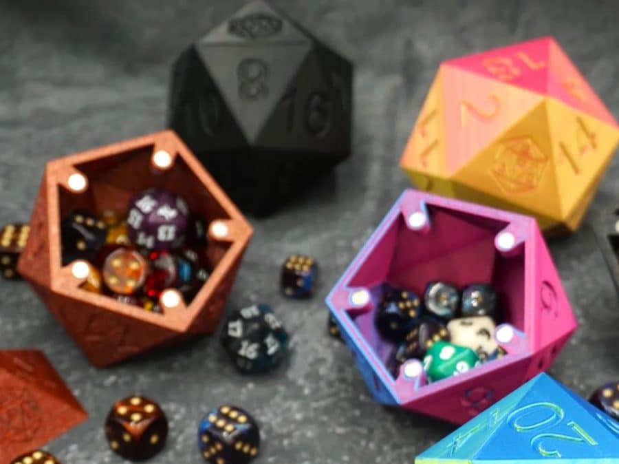 magnetic D20 Dice Box 3d model